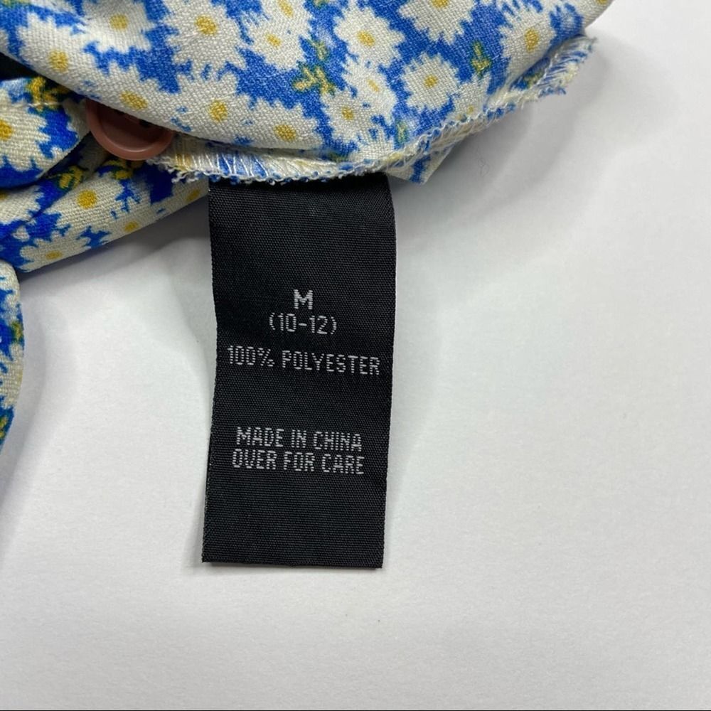 AMY BYER Girls Tie-front Ruffle Floral Daisy Top - Picture 7 of 8